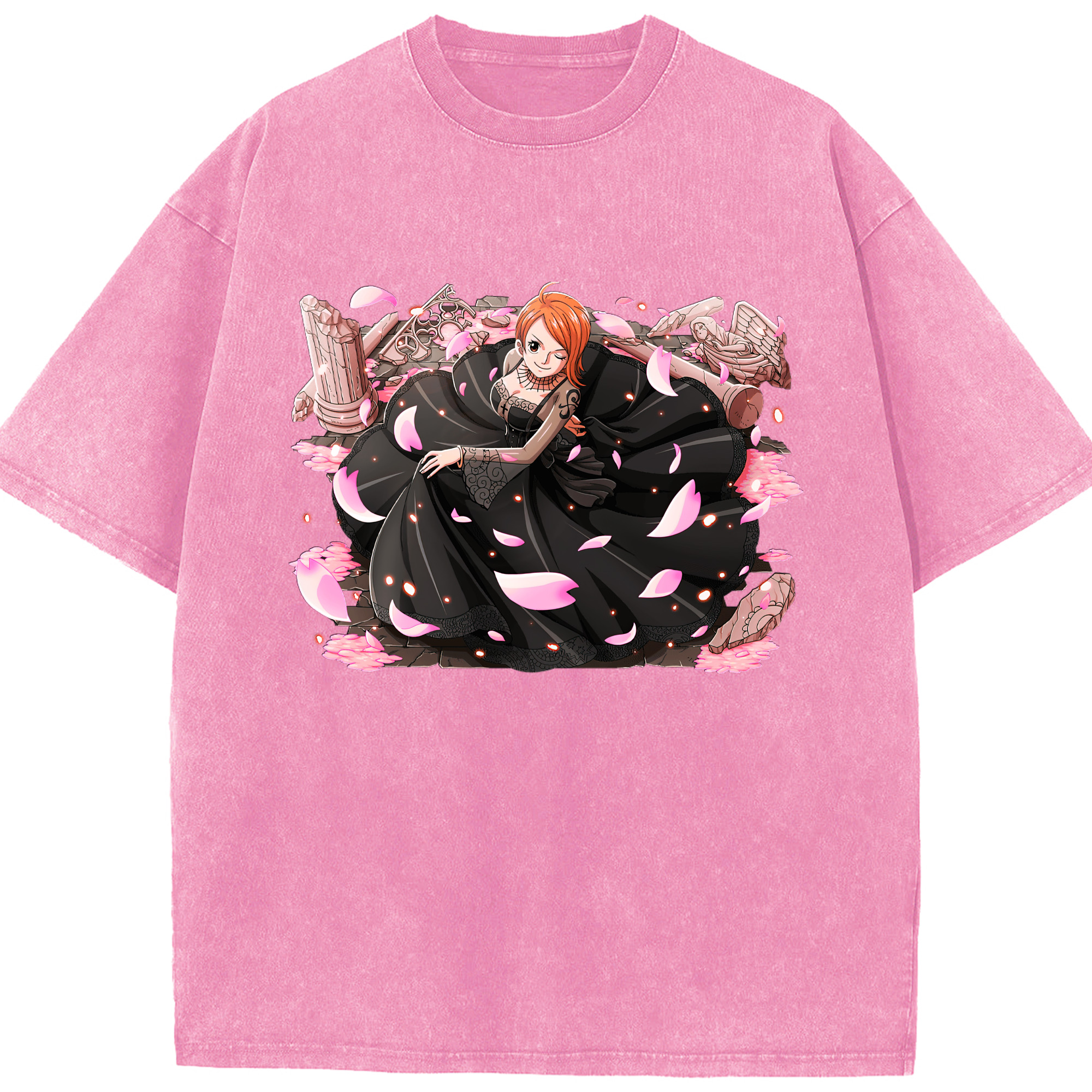 ワンピース ナミ ONE PIECE Nami 綿100% ヴィンテージ風 半袖Tシャツ（フロントプリント）